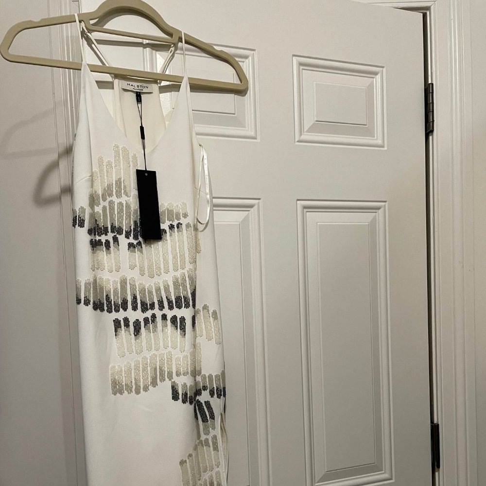 NWT Halston Heritage Eggshell Midi Dress